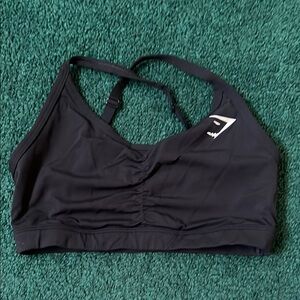 Gymshark Black Sports Bra with Crossed Straps